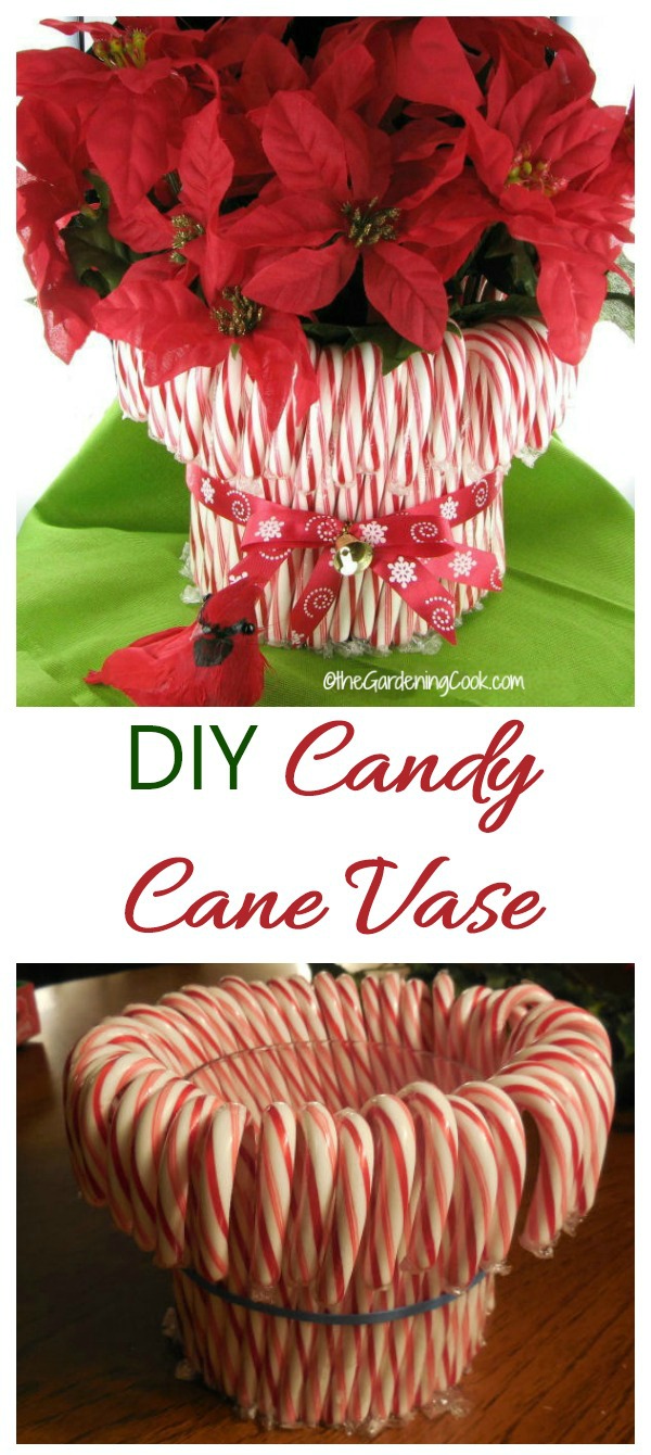 Faça um vaso de Natal DIY usando pirulitos em espiral