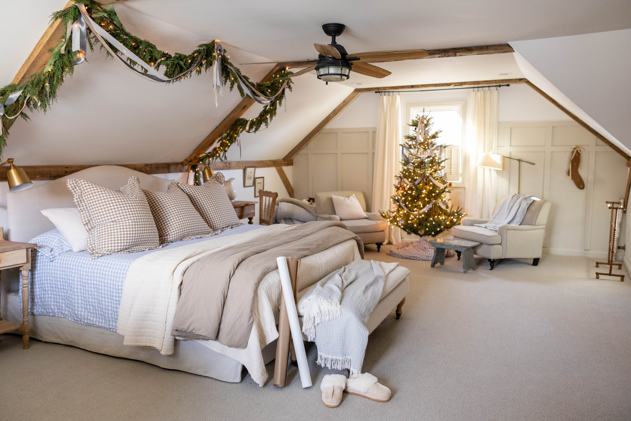 Decoração de Natal no quarto