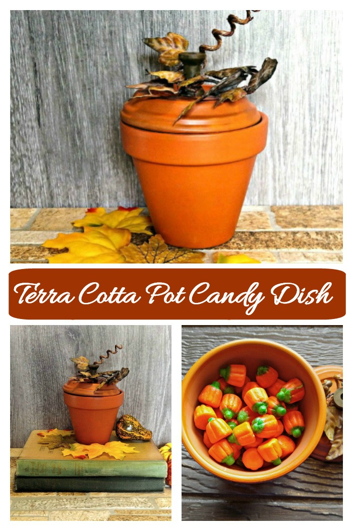 Prato de doces em forma de abóbora de terra cotta