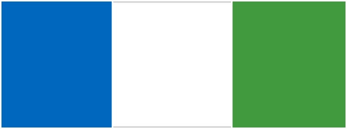 O azul, o branco e o verde são minhas escolhas de cores para esta cesta de presentes de cozinha
