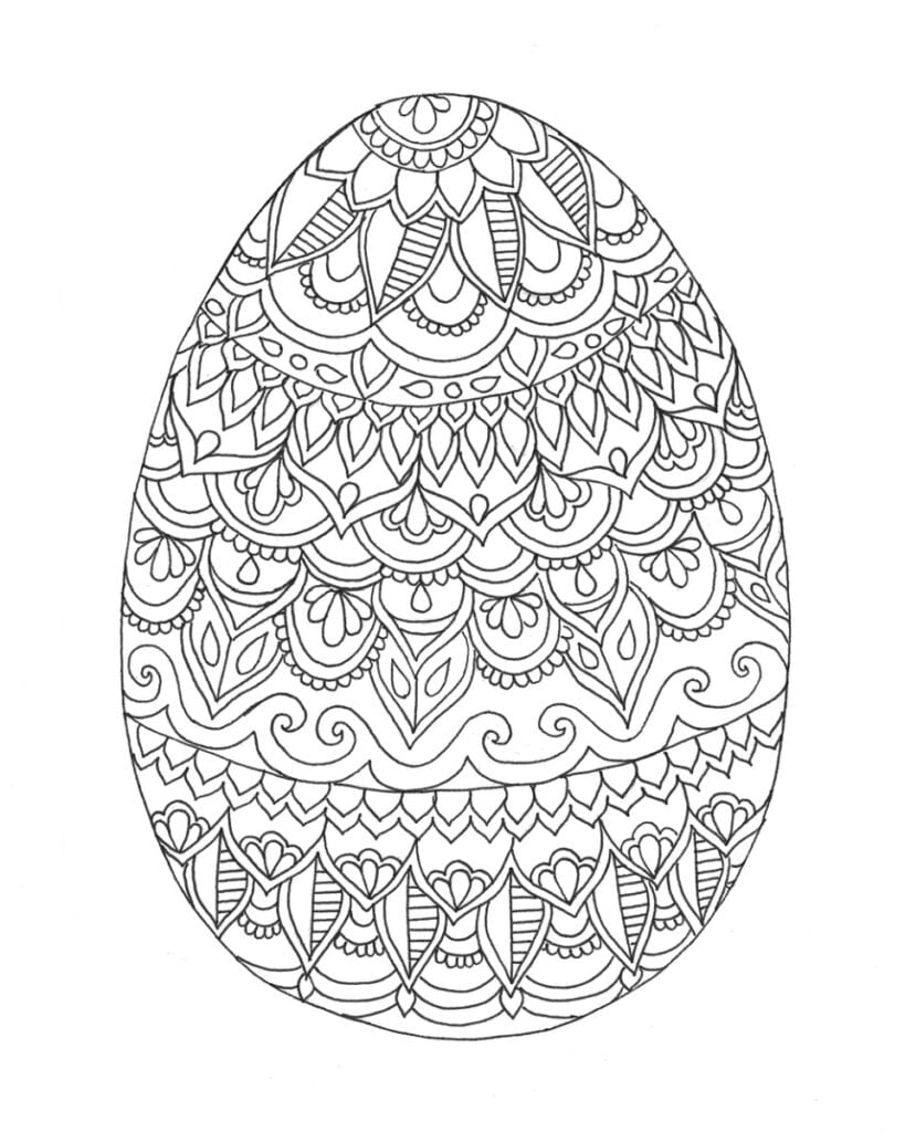 Página para Colorir de Páscoa