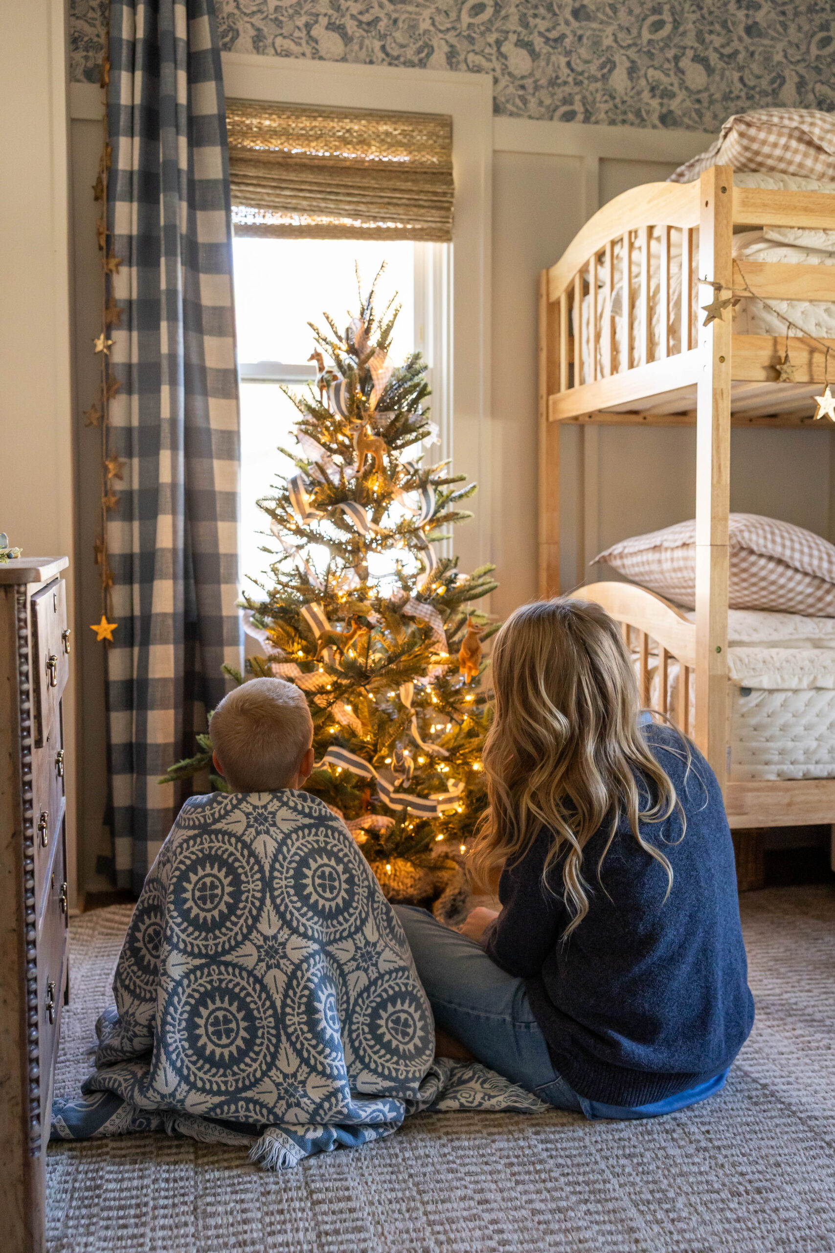 Decoração de Natal no quarto das crianças
