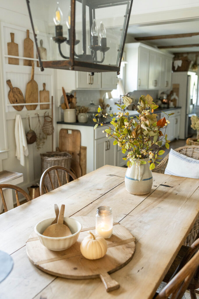 Decoração para mesa no outono