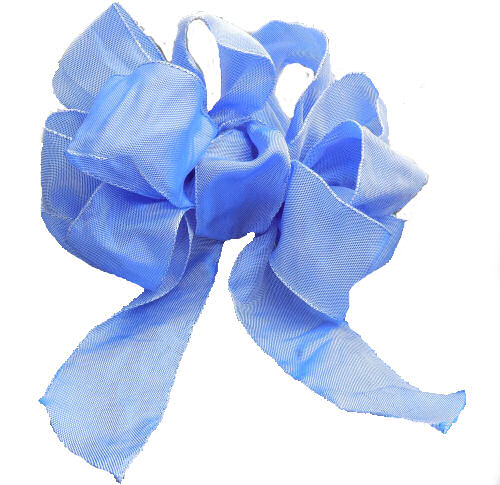 Laço floral azul.