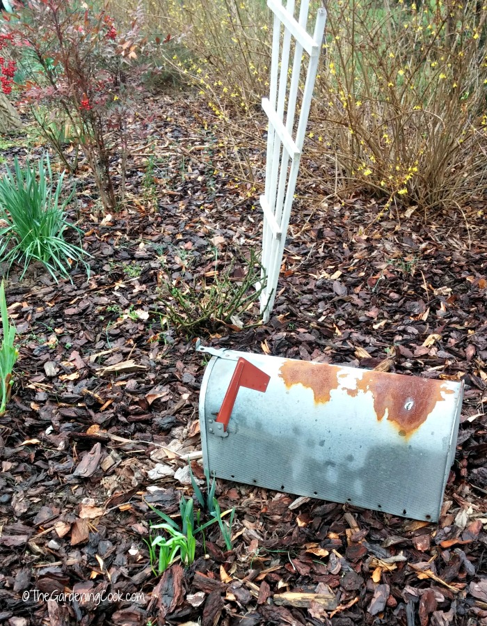 Esta caixa de correio armazenará minhas ferramentas de jardim e parecerá decorativa quando for renovada.
