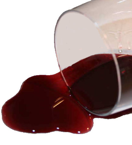 Vinho tinto derramado