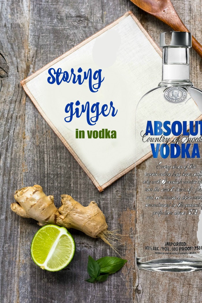 'Truques de cozinha — armazenar gengibre na vodka