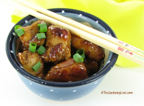 Frango teriyaki com gergelim