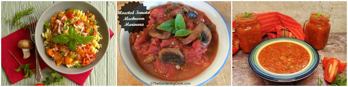 Colagem com fotos de três receitas diferentes de molho de tomate.