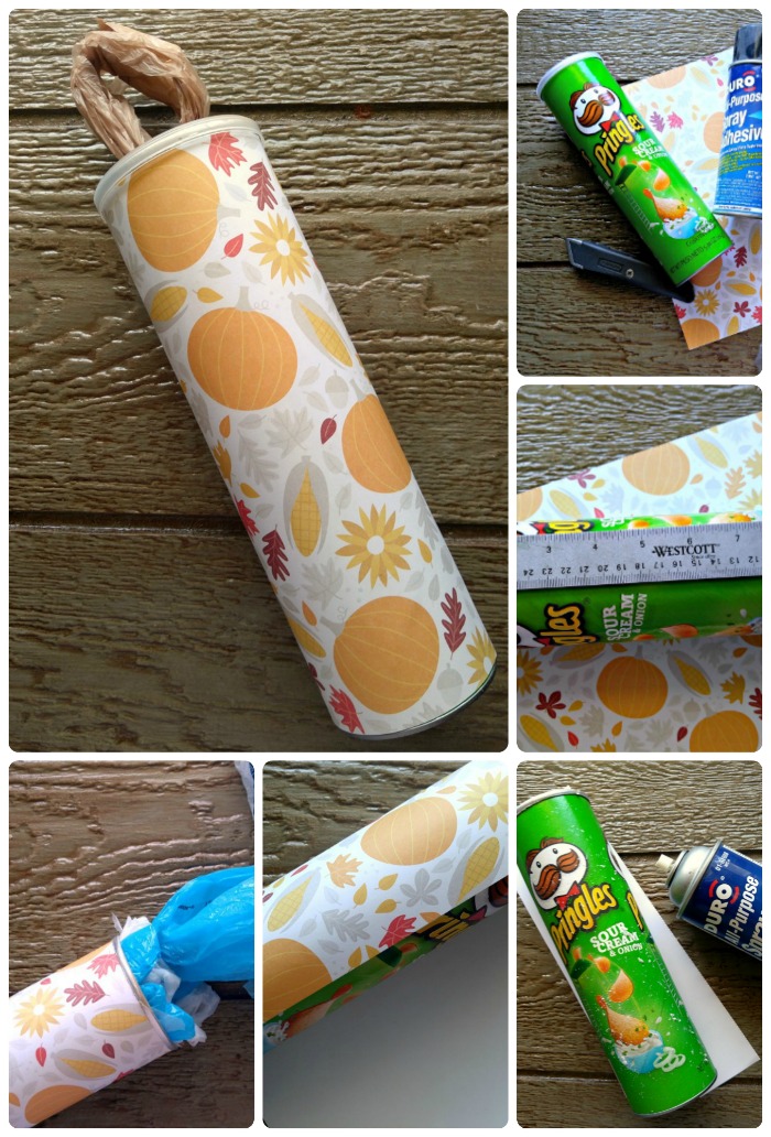 Colagem do dispensador de sacolas de compras